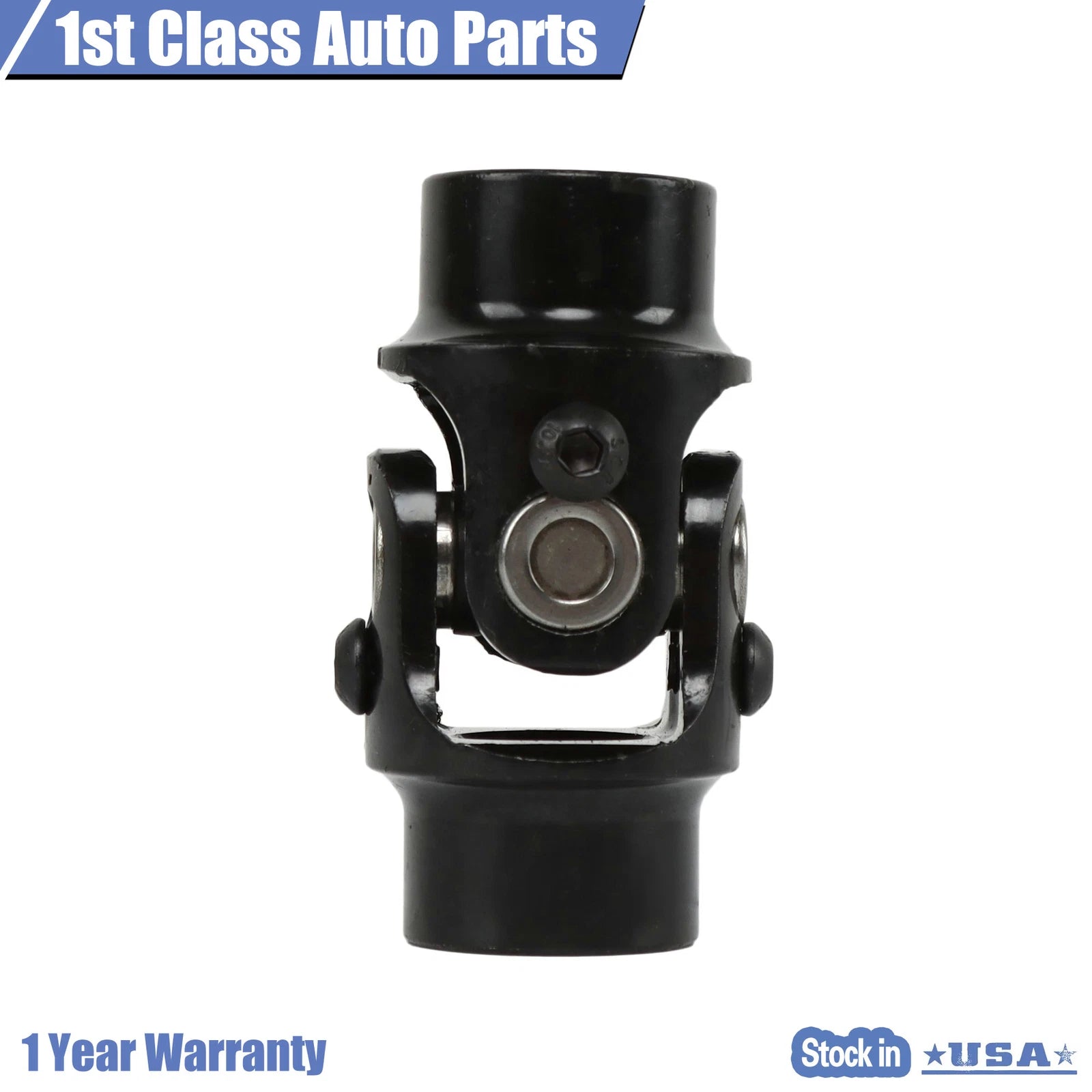 Steering U Joint Coupler for Make Model  - 3/4" Smooth Black