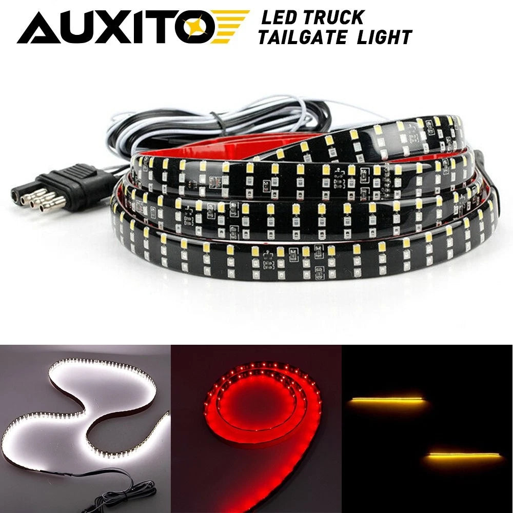 LED Tailgate Signal Reverse 3-Row Bar Brake Light Strip for Ford Chevy Dodge (60")