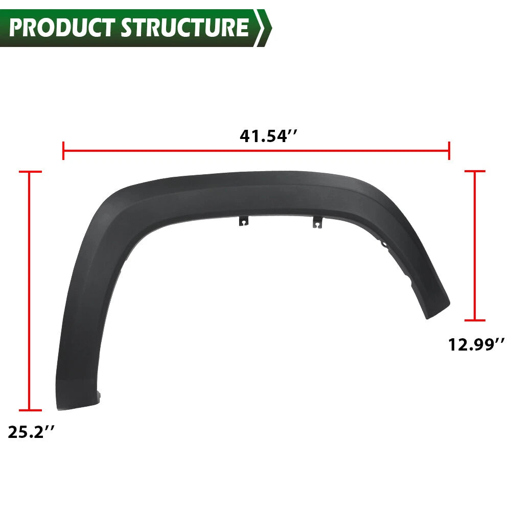 Right Passenger Front Fender Flare Molding Trim for Toyota Tacoma (2016–2023)