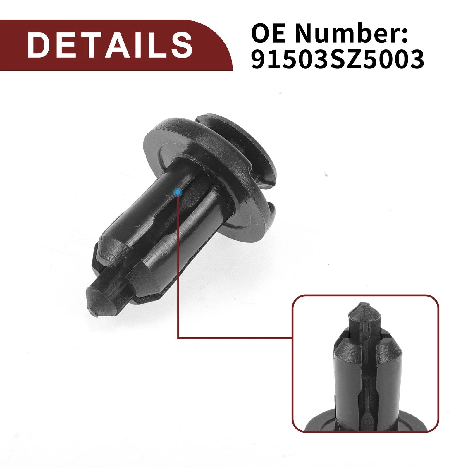 50 Pcs Front Fender Skirt Clip for Honda Pilot (2003–2015) & Accord (1997–2007)