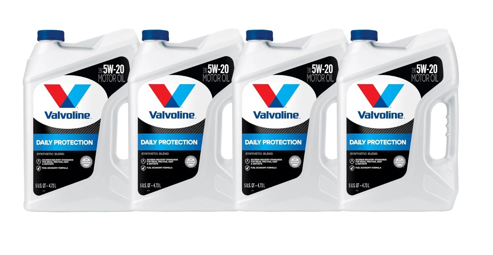 Set of 4 Valvoline 5W-20 Synthetic Blend Motor Oil (20 Quarts)