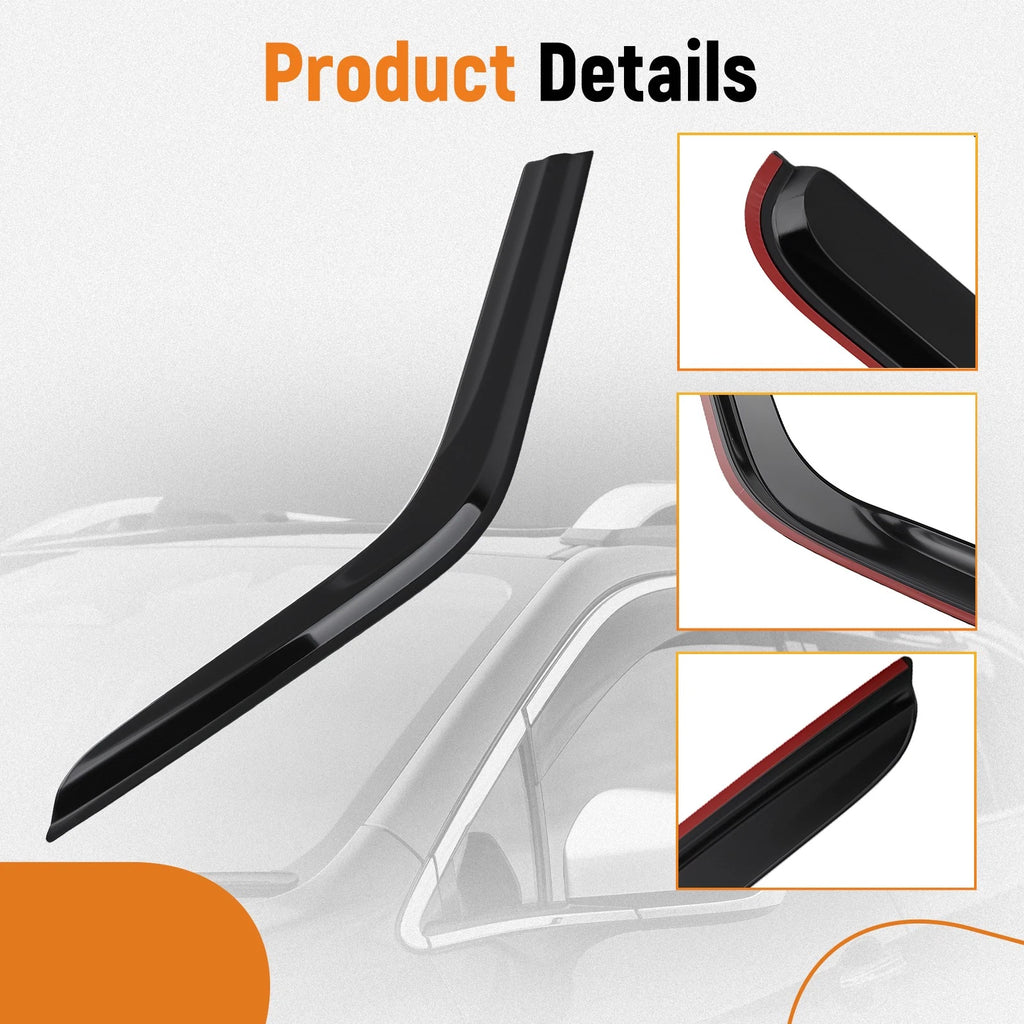 Set of 4 Window Rain Visor Guards for Jeep Patriot (2007-2018)