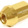 20 PCS Closed End M12x1.5 35mm Tall Gold Aluminum Lug Nuts + Adapter