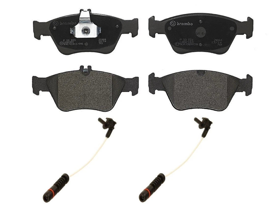 Front Low-Met Brake Pads Set & 2 Sensors for Mercedes W202 W210 R170 (1994–2002)