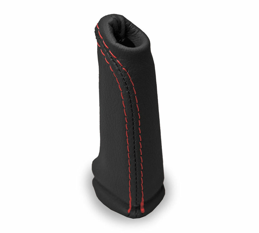 E Brake Boot Cover for BMW E60 (2004–2010) Black Red Stitch PVC Leather