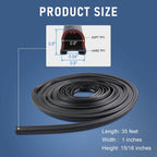 Rubber D Seal for RV Slide Out System (1" X 15/16" X 35')