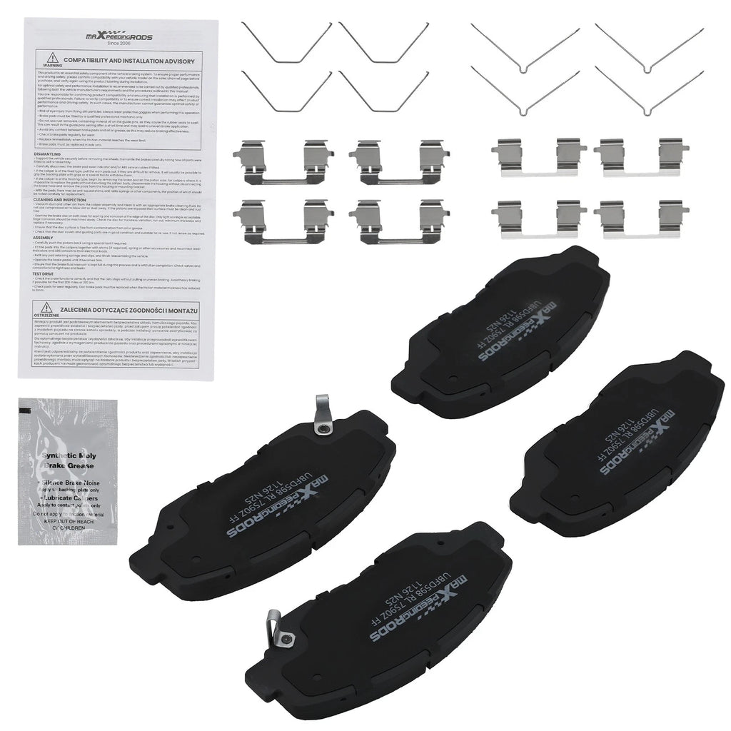 Front Ceramic Brake Pads for Honda CR-V (2002–2006, 2012–2016) D914