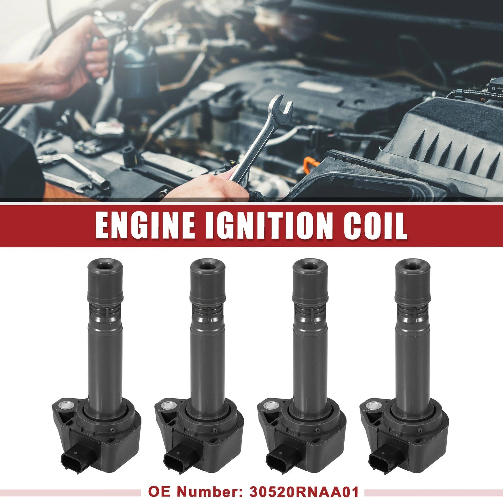 Set of 4 Ignition Coil Pack for Honda Civic (2006–2011)