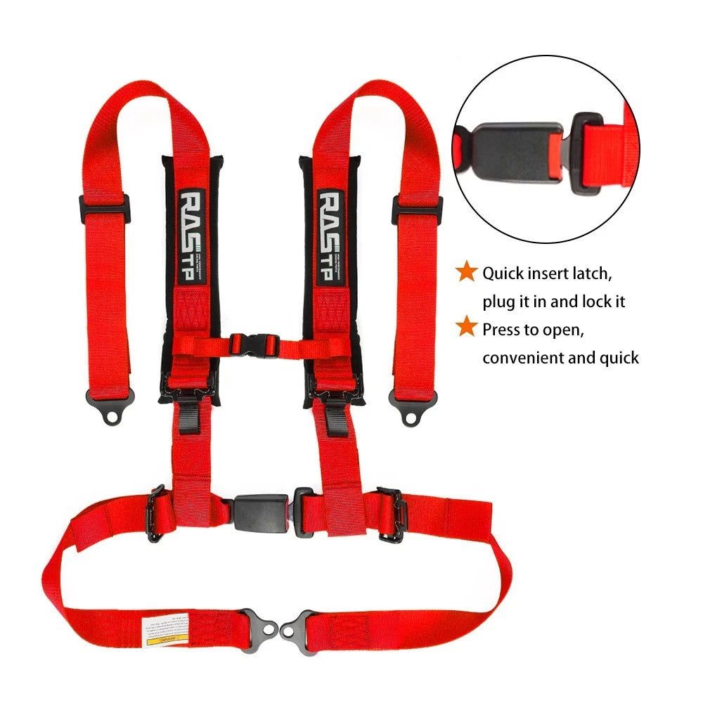 4 Point Racing Seat Belt Harness for Universal ATV UTV Go-Kart