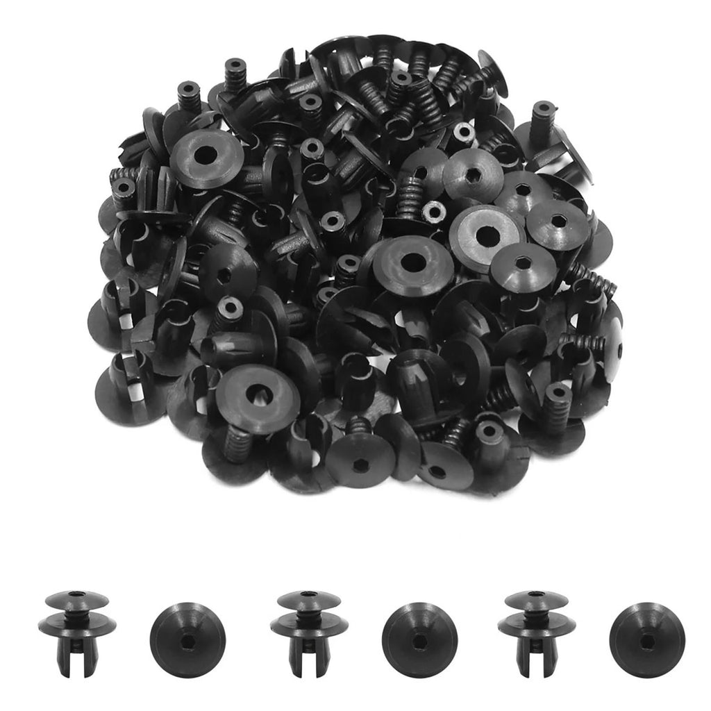50Pcs 10mm Black Plastic Rivets Clips for Volkswagen 