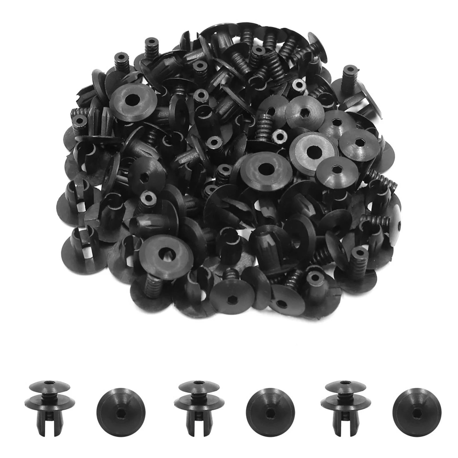 50Pcs 10mm Black Plastic Rivets Clips for Volkswagen 