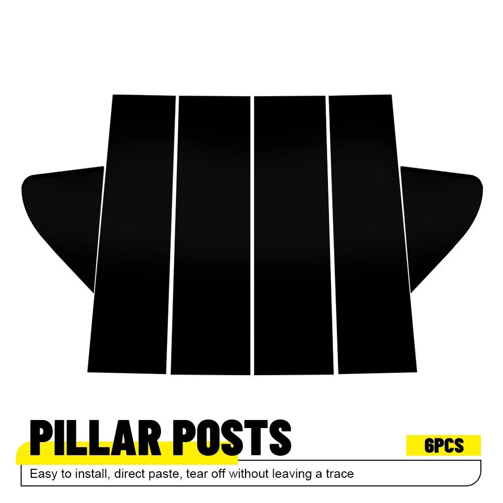Pillar Posts Gloss Black for GMC Sierra, Chevy Silverado (2019–2024)
