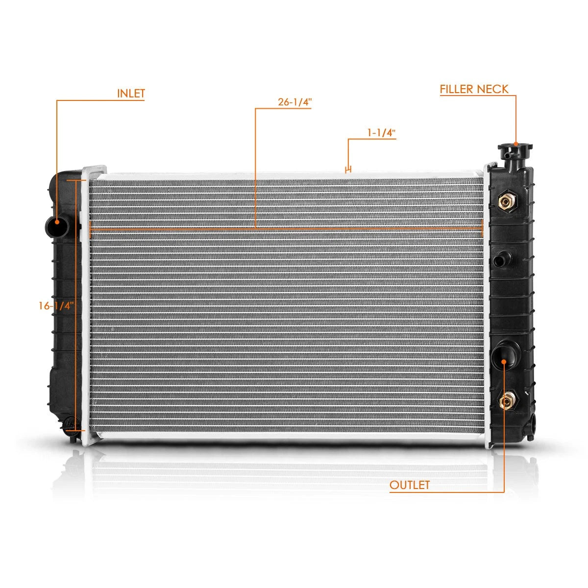 Aluminum Core Radiator DPI-681 for Chevy S10 Blazer/GMC S15 Jimmy (1988–1994)