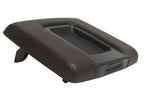 Leather Console Lid Armrest Cover for Chevy Suburban (2014–2020) Cocoa