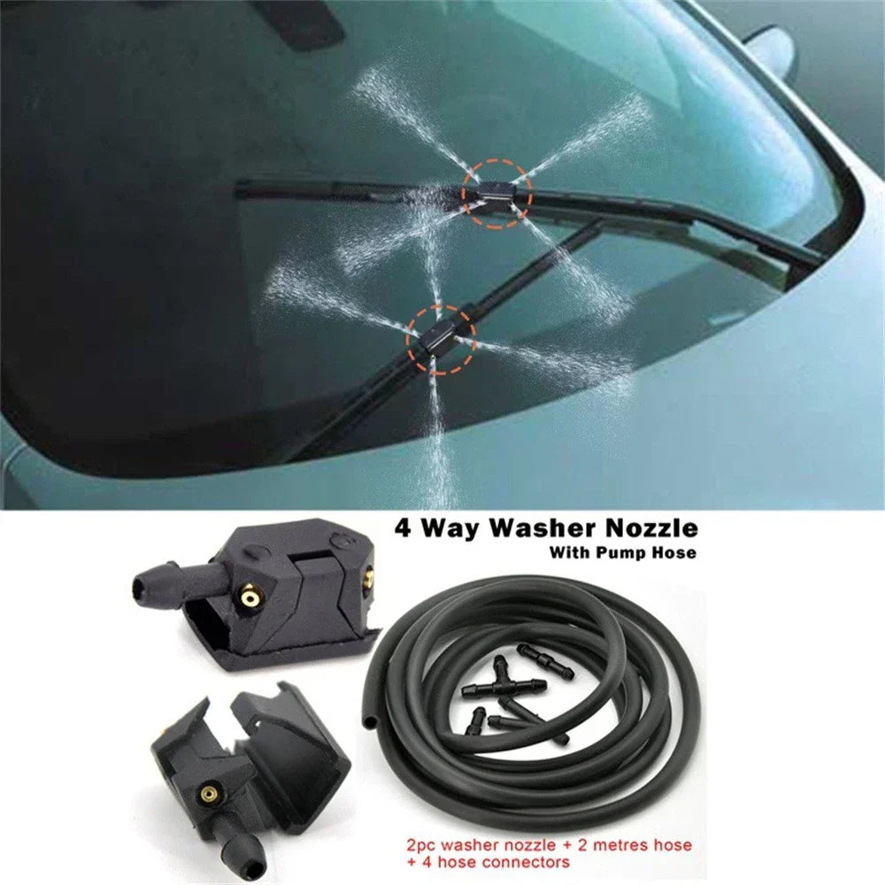 Front Windscreen Wiper Arm Washer Nozzle Jets for Universal Cars