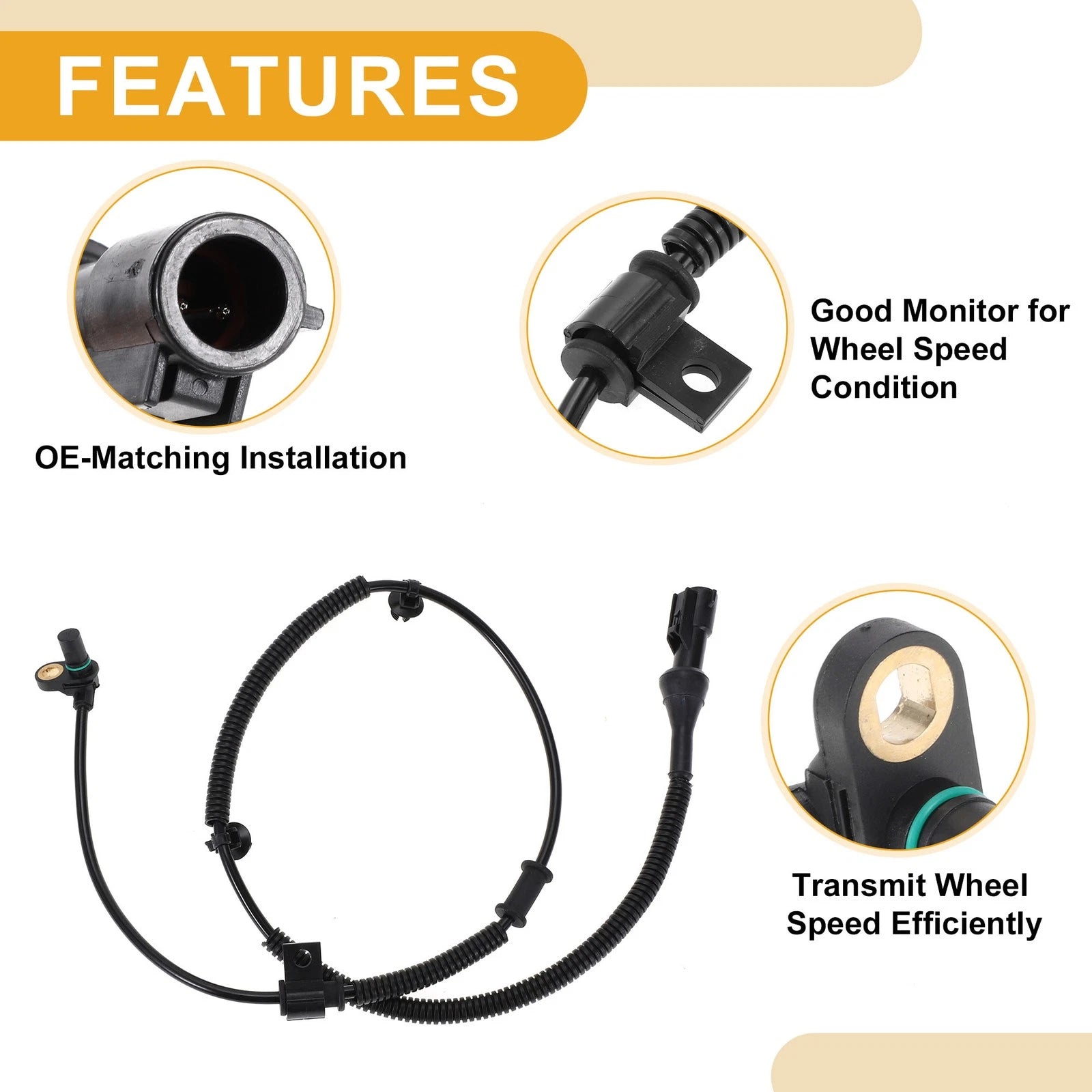 ABS Wheel Speed Sensor No. 9L3Z2C204A for Ford F-150 (2009–2010) Front