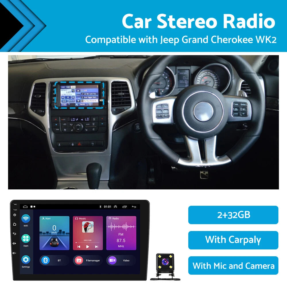 32GB Android 11 Radio Stereo GPS for Jeep Grand Cherokee (2011–2021)