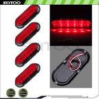 Set of 4 LED Stop Turn Tail Signal Side Marker Lights for Chevrolet Ford