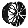 Set of 4 18x8 Black Machine Face Wheels for Multiple Vehicles