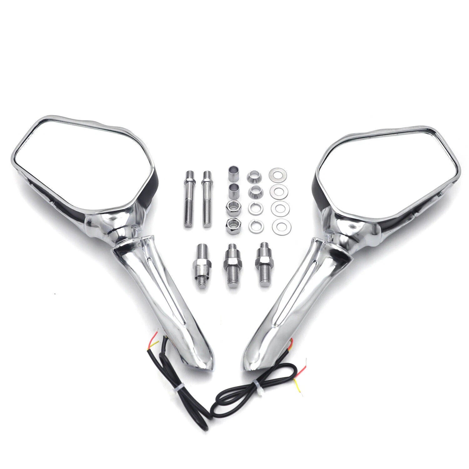HTTMT LED Skull Rearview Mirrors for Harley Street Glide (2014–2023)