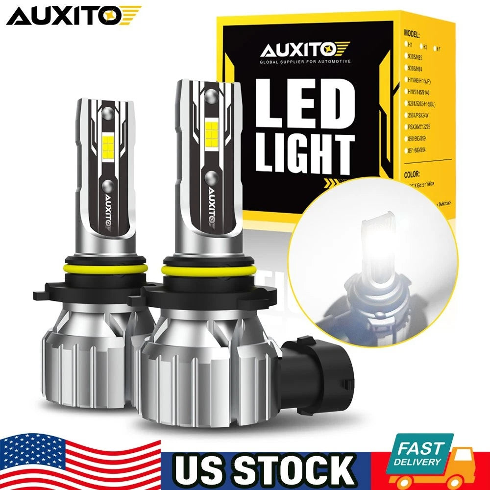 2X 9006 LED Headlight Bulbs for High/Low Beam (80000LM, 6500K)