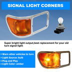 Passenger Side Headlight Bezel with Bulb for Ford F650 F750 (2000–2015)