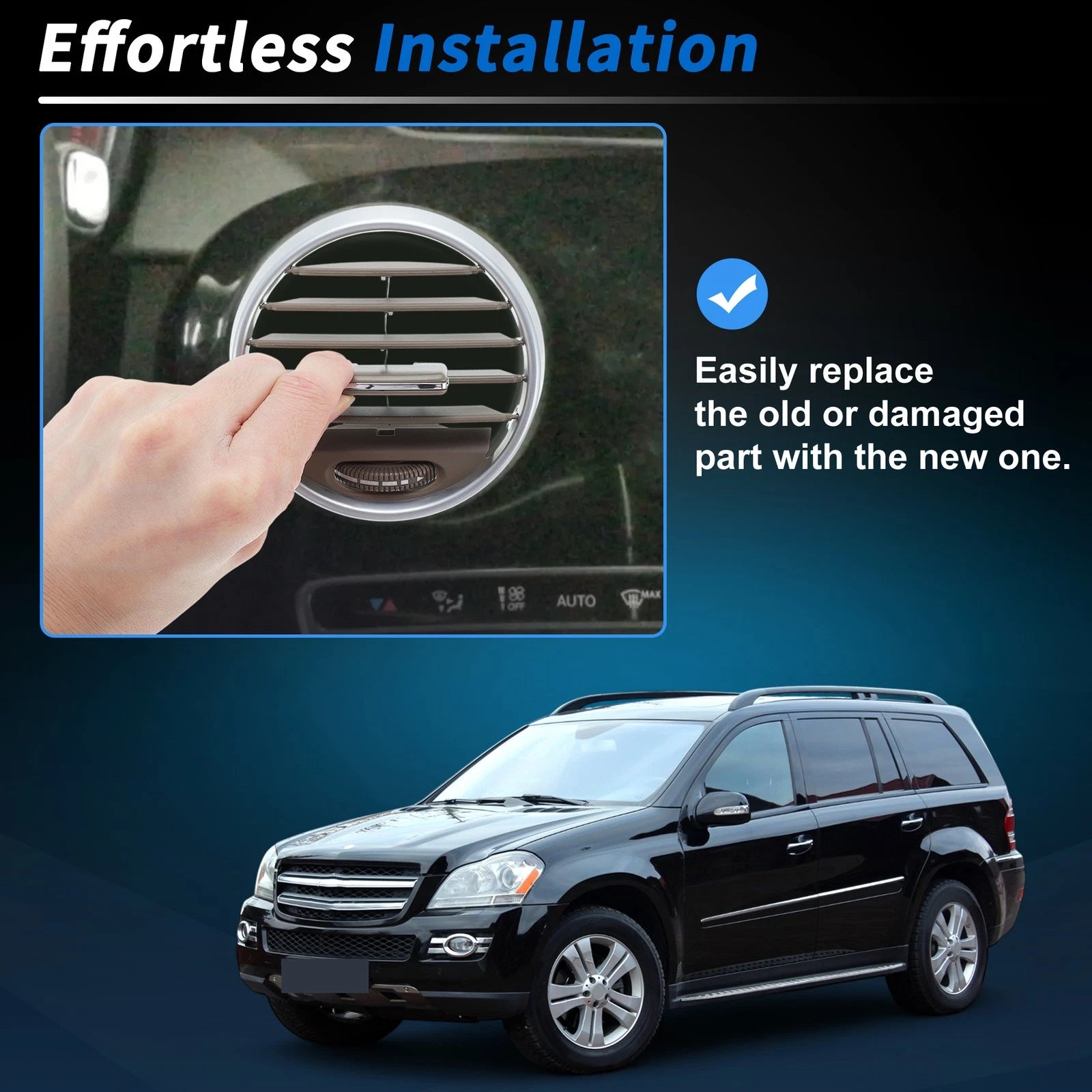 A/C Air Vent Grill for Mercedes Benz X164 GL 350 450 (2007–2012) No.A1648302154