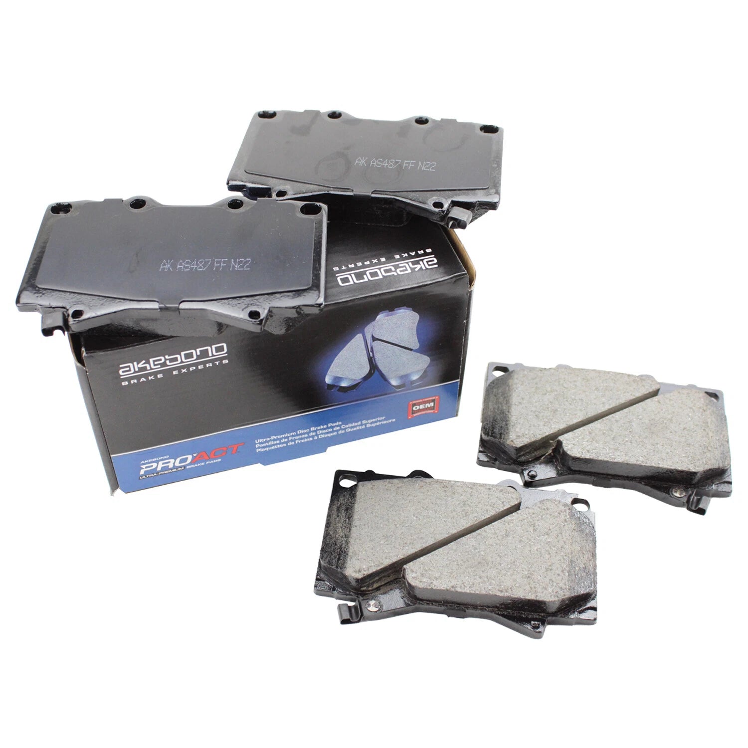 Akebono ProAct Front Ceramic Disc Brake Pads for Lexus LX470, Toyota Land Cruiser (1998–2007)