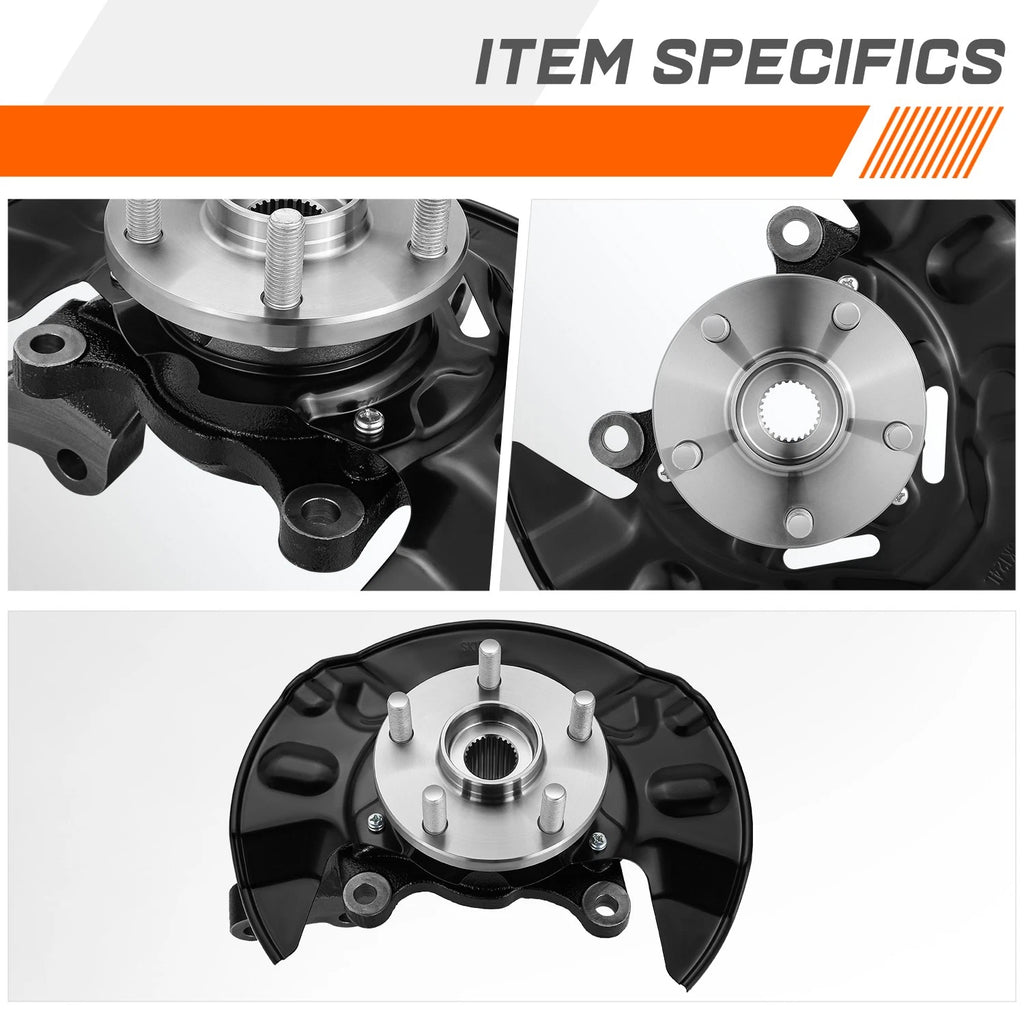 Front Left Loaded Wheel Bearing Hub Knuckle Assembly for Toyota Corolla (2003–2008)
