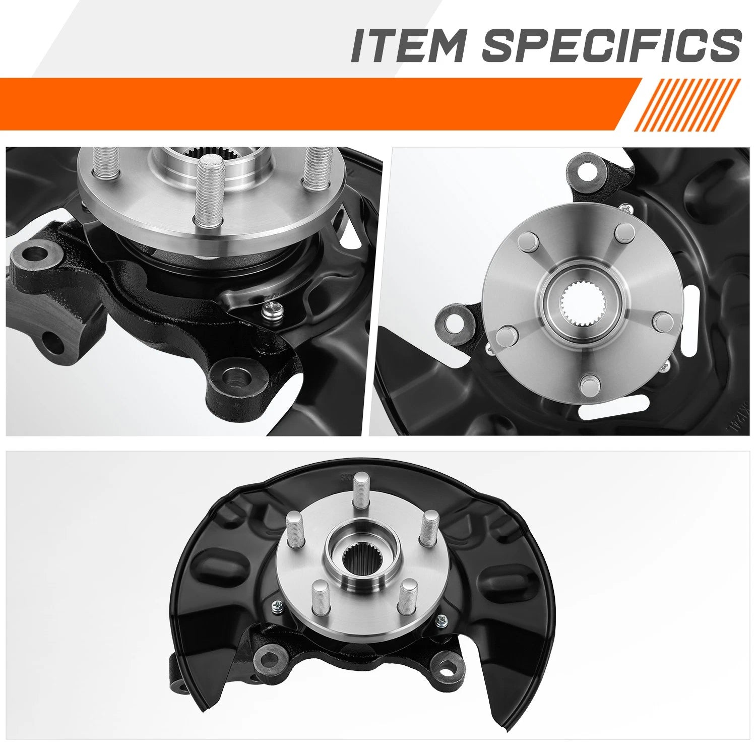 Front Left Loaded Wheel Bearing Hub Knuckle Assembly for Toyota Corolla (2003–2008)