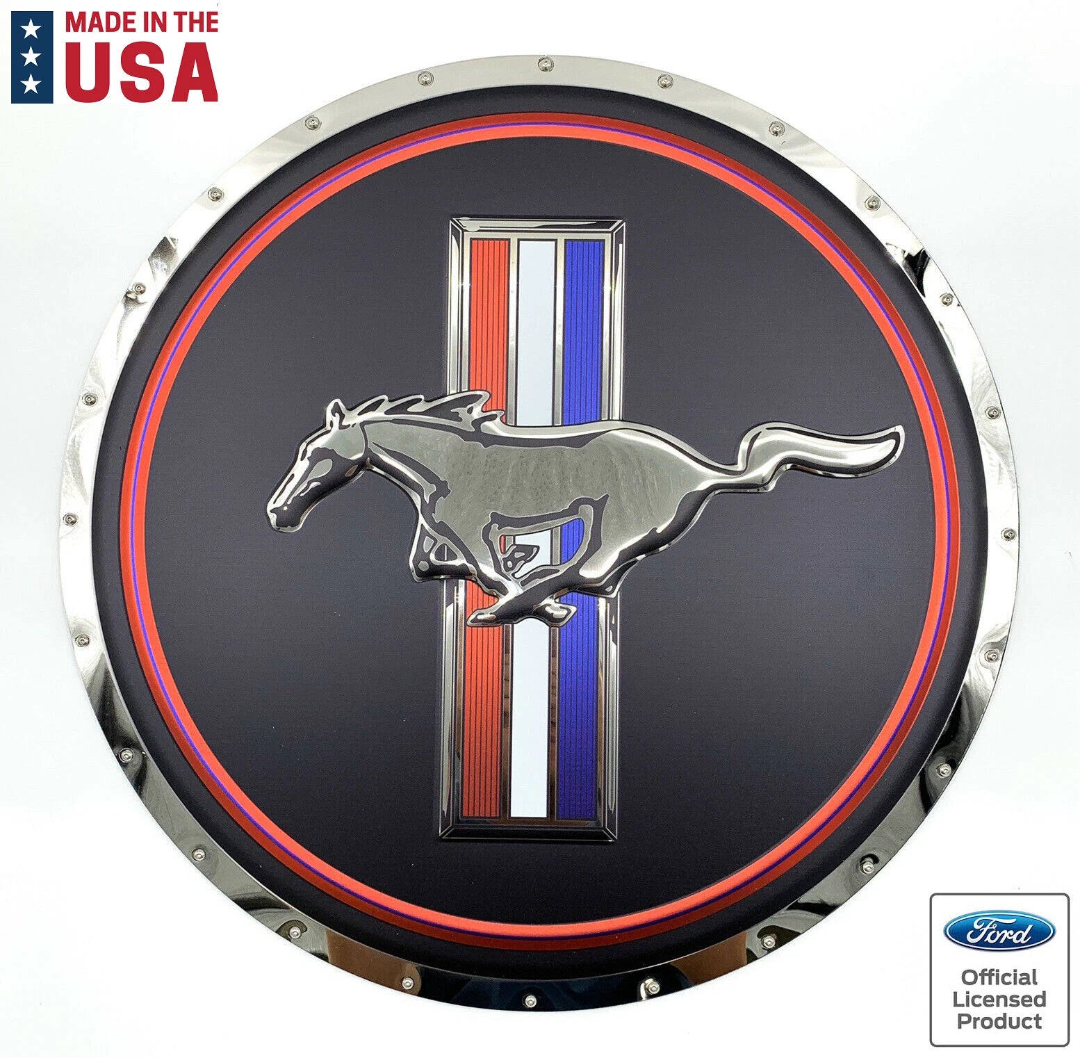 Running Pony Emblem Metal Sign for Ford Mustang (1965–1966)