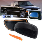 2X Carbon Fiber Mirror Cover Caps for Chevy Silverado GMC Sierra