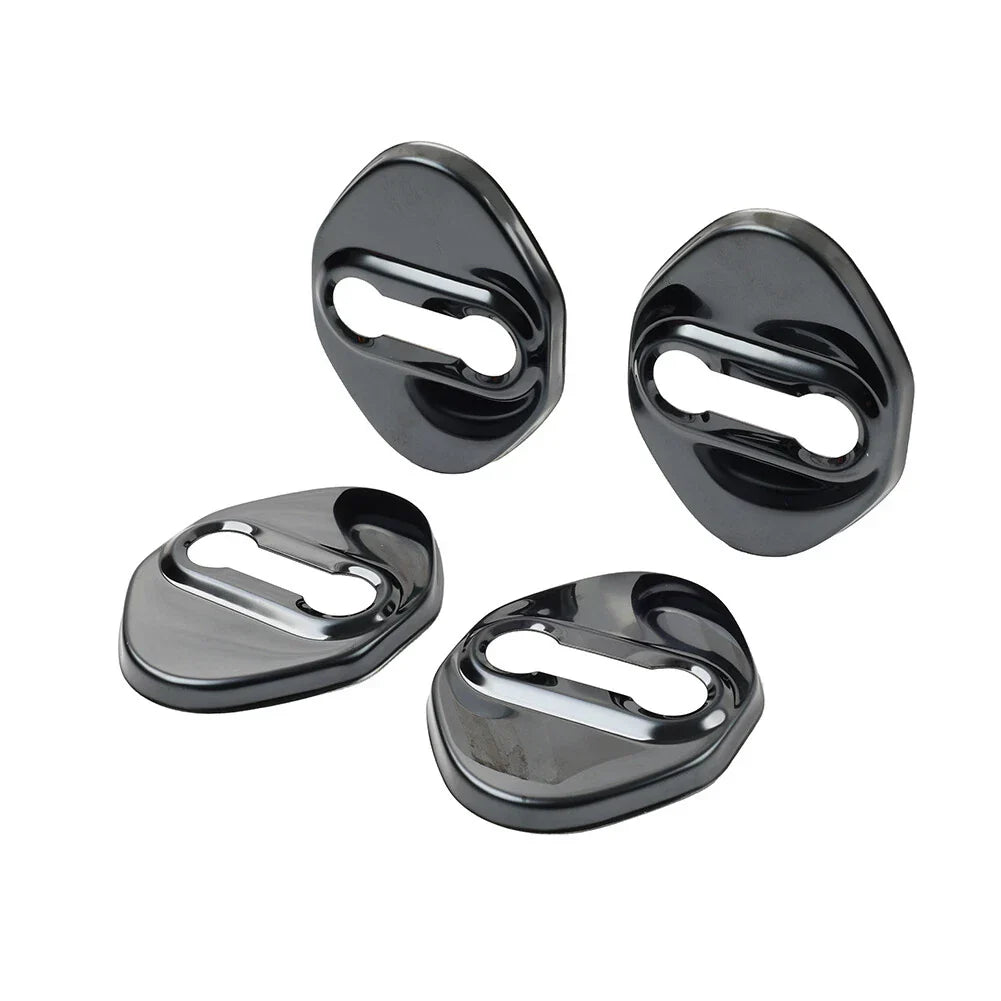 Black Car Door Lock Protective Covers for Honda, Toyota, Mazda, Hyundai