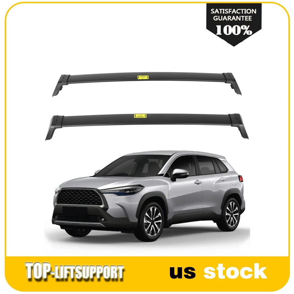 Set of 2 Aluminum Roof Rack Cross Bars for Toyota Corolla Cross (2020+)