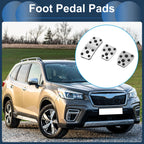 3 Pcs Foot Accelerator Pedal Covers for Subaru Forester (2006–2018) Silver Tone