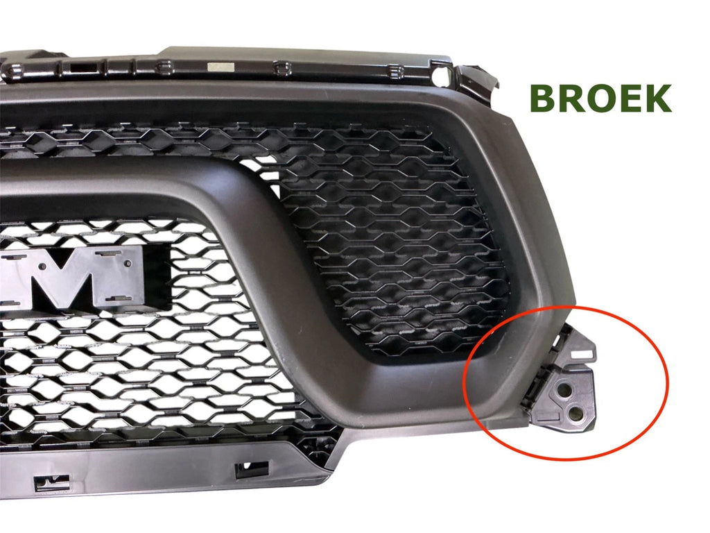 Front Upper Bumper Grille for RAM 1500 REBEL (2019–2024) - Textured