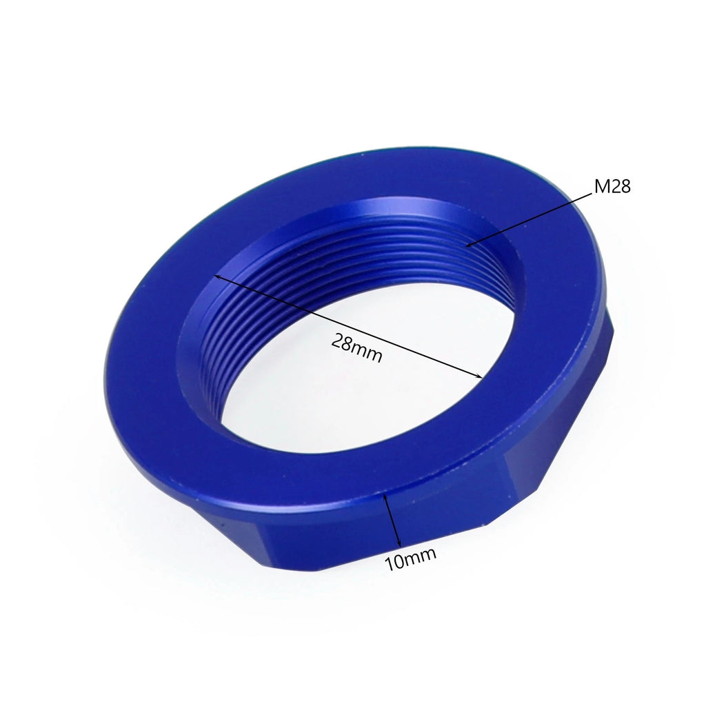 Billet Steering Stem Nut for Suzuki GSXR 600/750, YZF-R1, ZX6R, S1000RR (2000–2023) Blue