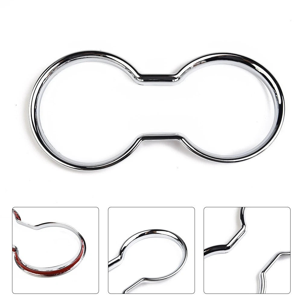 Cup Holder Trim for Water 2011–2018 (ABS, Silver)
