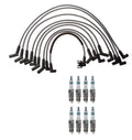 Denso 8mm Wire Set & 8 Iridium Power Spark Plugs for Ford 5.8L V8 (0.044)
