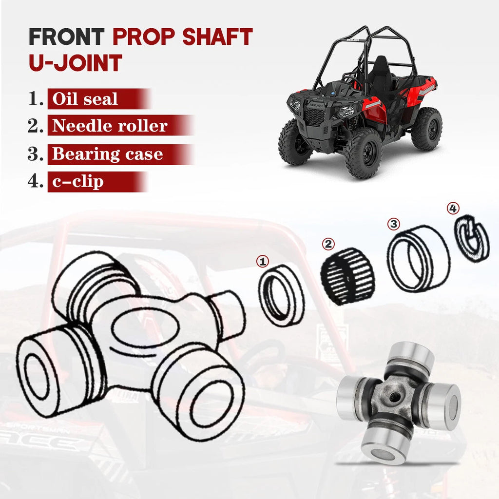 Front Prop Shaft U-Joint for Polaris Scrambler 400 500 XP 1000 (1999–2023)