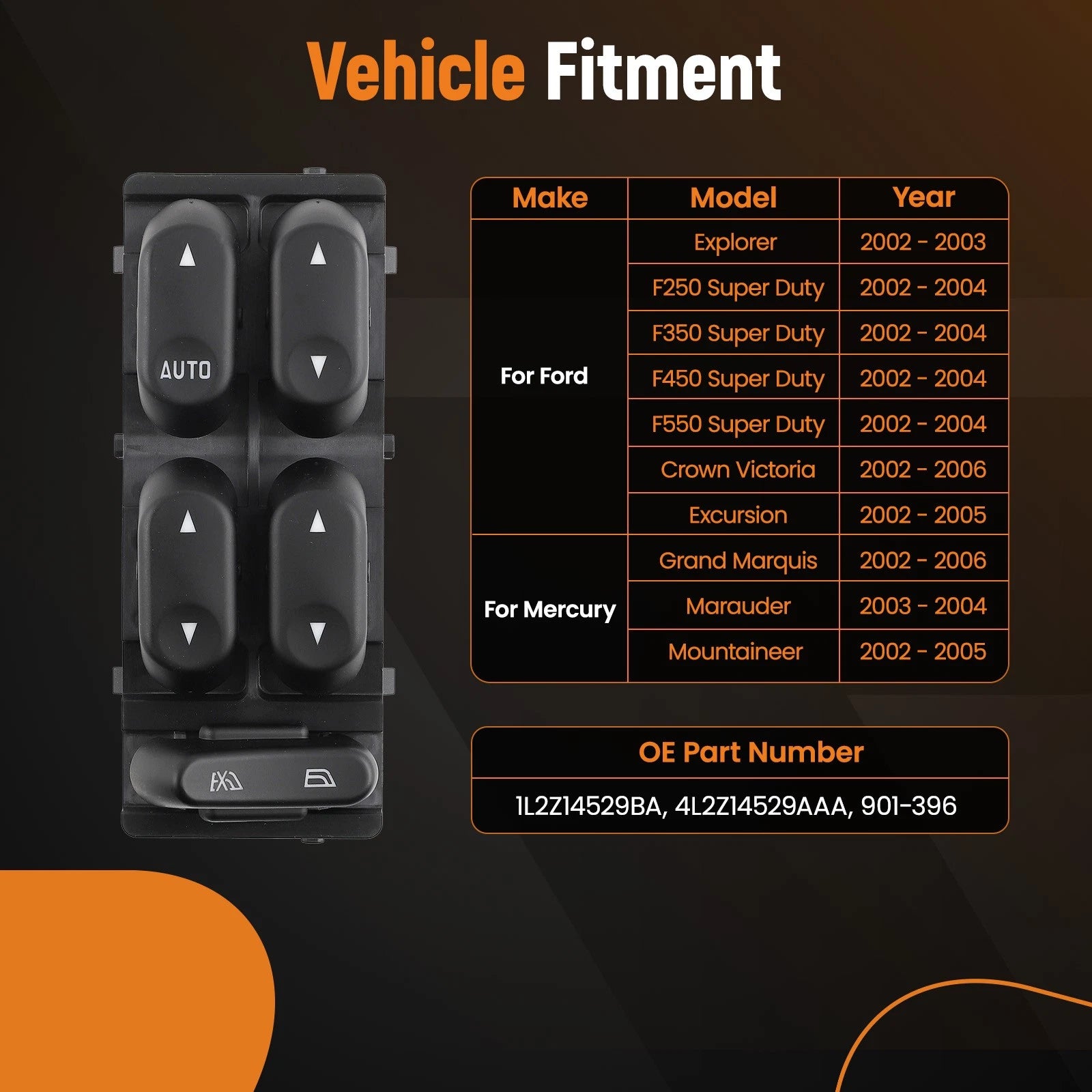 Power Window Switch for Ford F-250 (2004-2006)