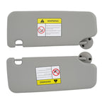 Set of 2 Sun Visors for Chevrolet Sonic LS 2012–2016 Gray 95327509