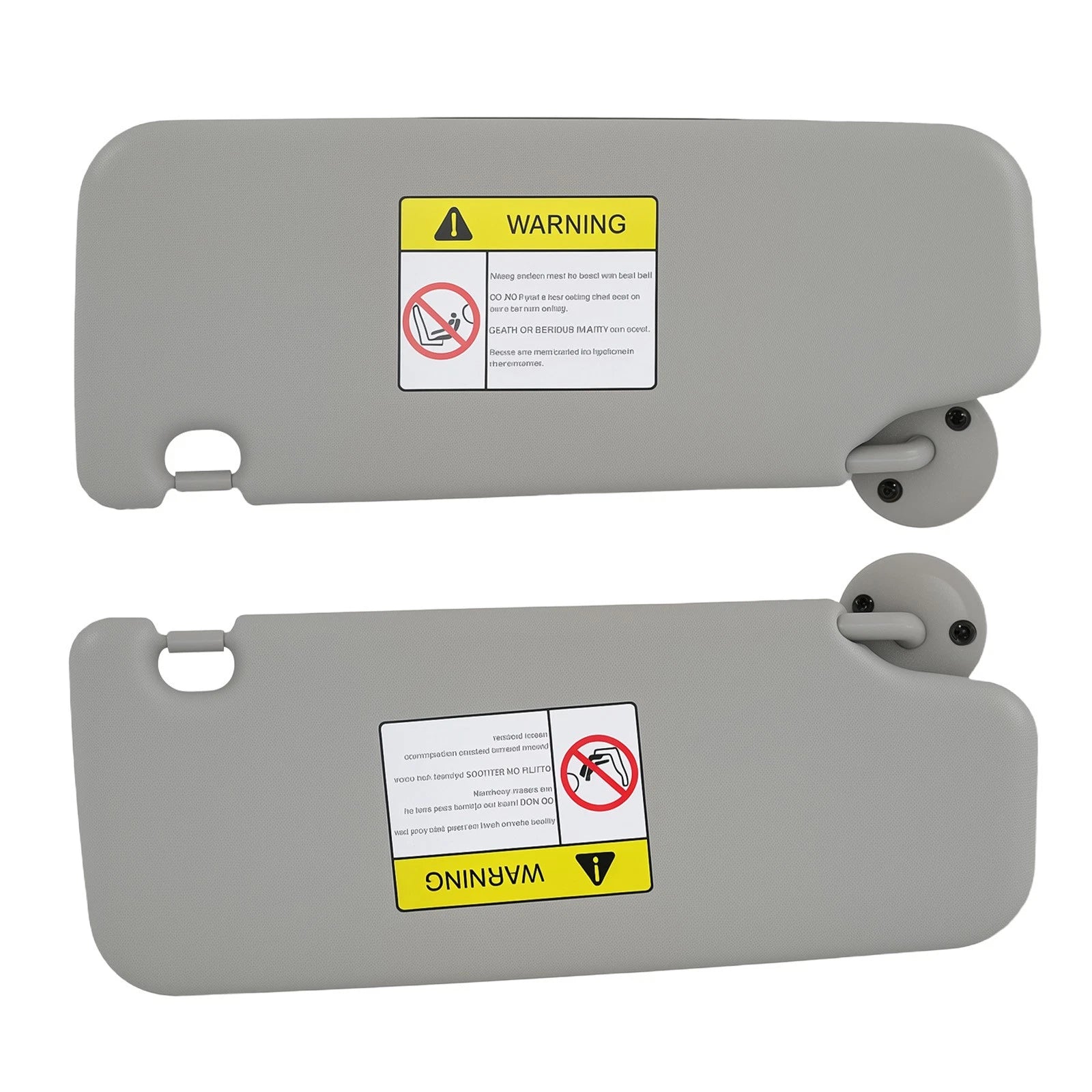 Set of 2 Sun Visors for Chevrolet Sonic LS 2012–2016 Gray 95327509