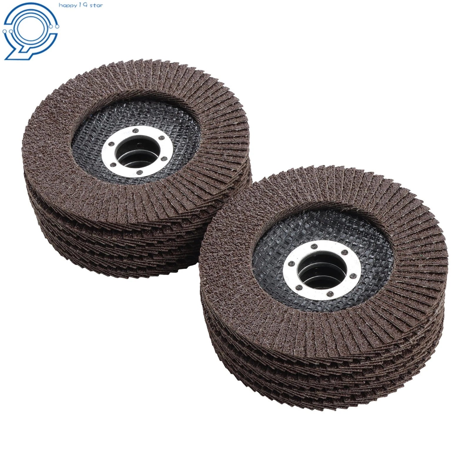 Set of 10 Zirconia Type 27 Flap Discs 4.5" Grinding Wheels 40 Grit 7/8" Arbor