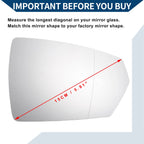 Right Side Mirror Glass Replacement for Volkswagen Polo (2017–2023)