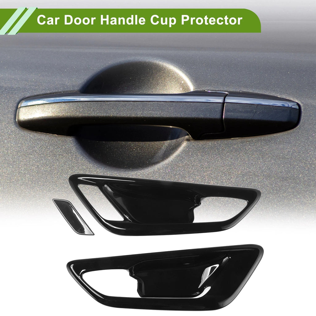 Car Door Handle Cup Protector for Toyota Alphard/Vellfire (2015–2020) - Piano Black