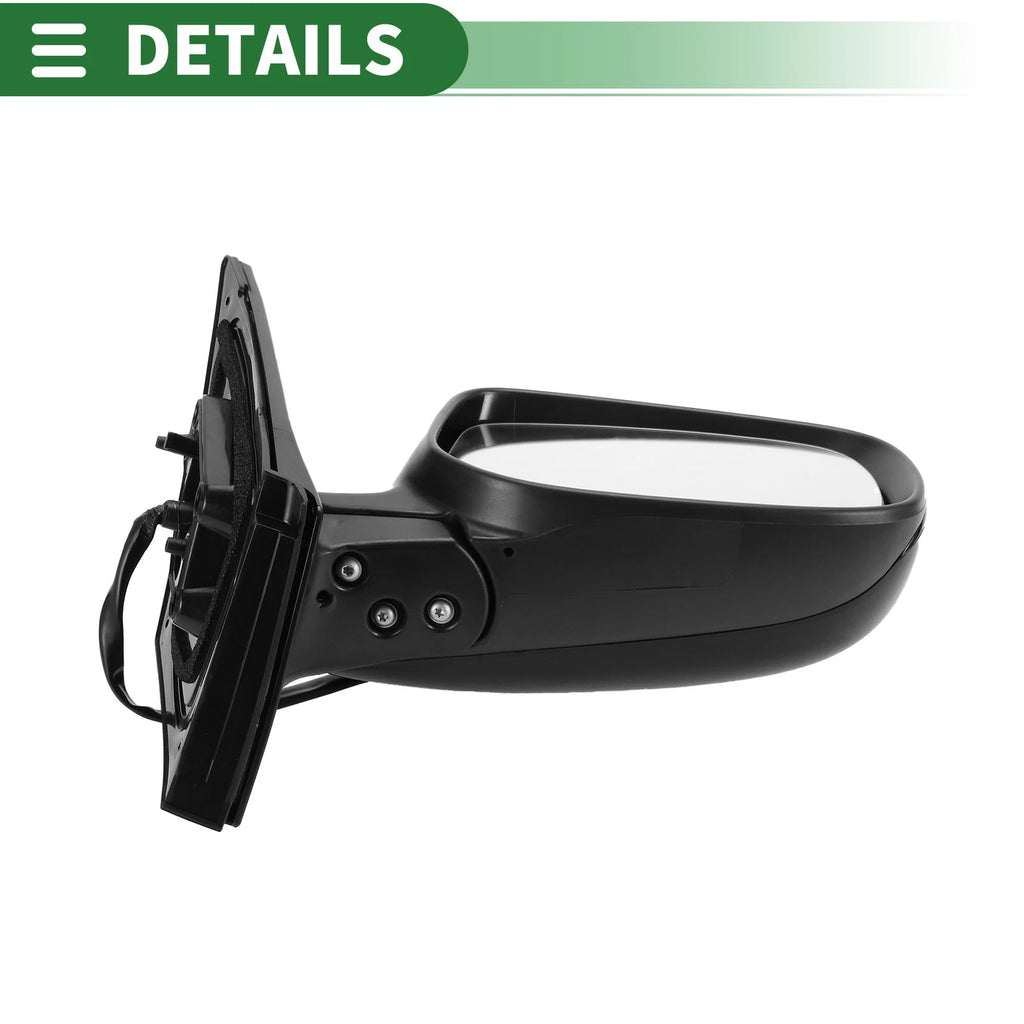 Right Side Door Mirror for Toyota Corolla (2009–2013) Manual Folding Gloss Black