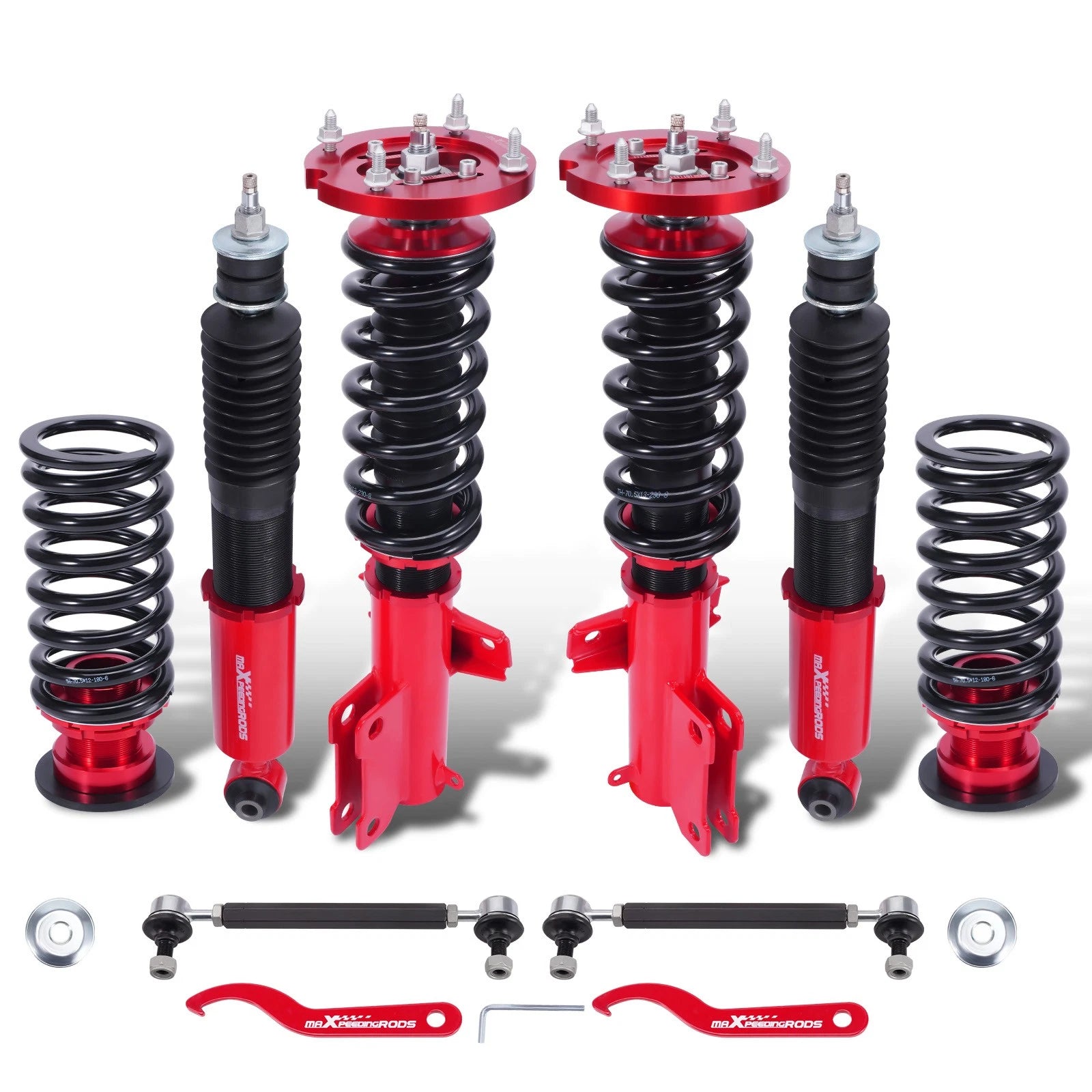 Coilovers 24 Way Adjustable Damping Shock Springs Kit For Ford Mustang 2005-2014