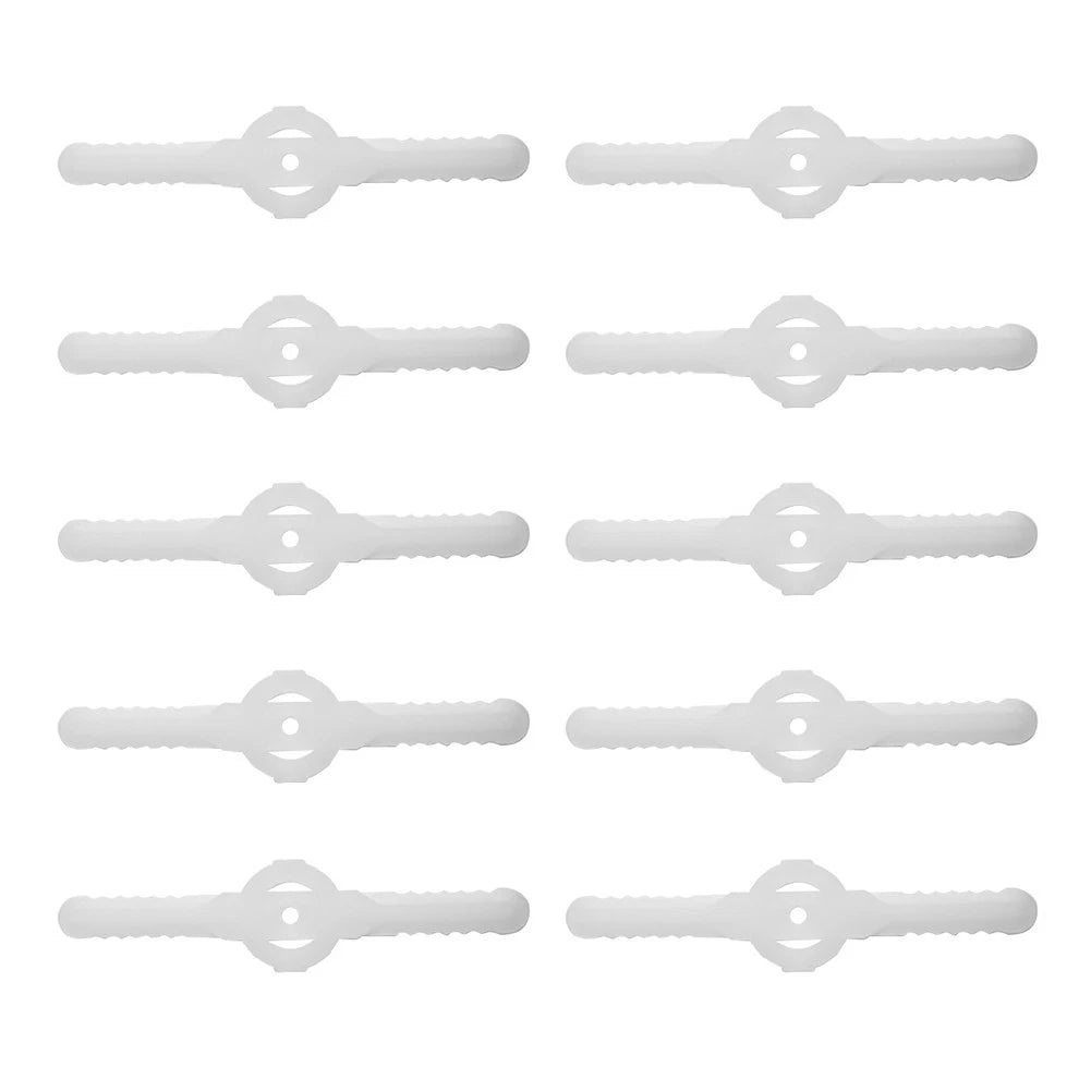 10 Pack Plastic Blades for Electric Grass Trimmer (Lawn Mowers)