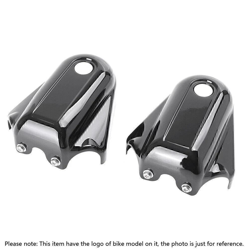 Rear Axle Cover Caps for Harley Softail (2008-2017) Black/Chrome